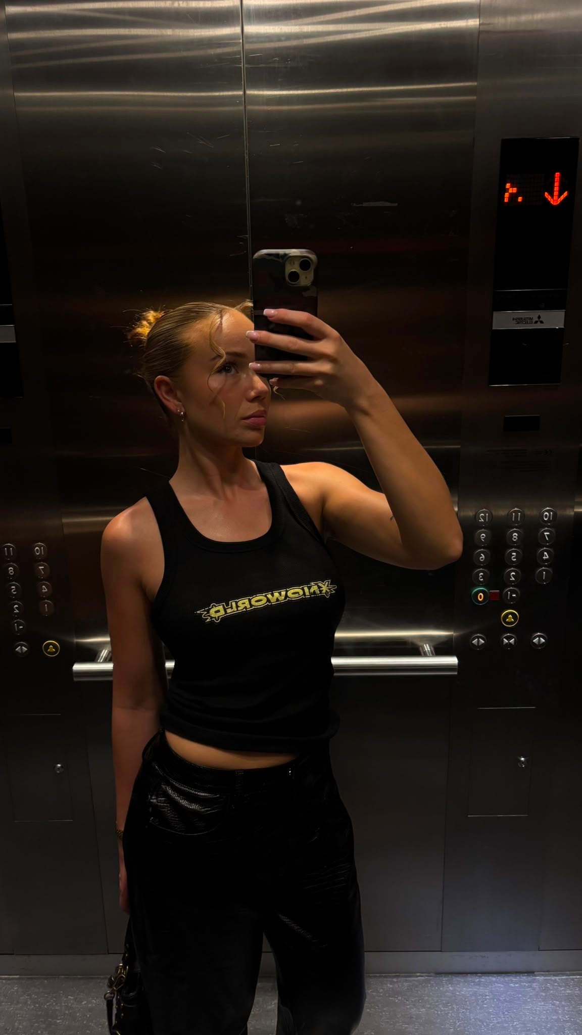 XNO "Bumblebee" Girls Rib Tank Top